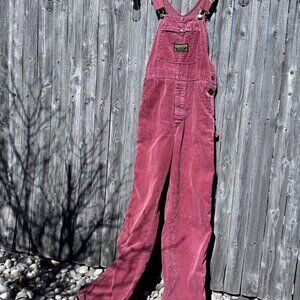 Vintage Washington Dee Cee Red Corduroy Overalls | Made in USA | Womens XXS-XS